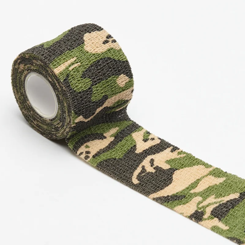 1 Roll 5cm*4.5m Camo Wound Dressing Tape Nonwovens Self-adhesive Elestic Camouflage Patch Tie Tape Plaster