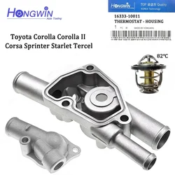 1/2/3/4/5PCS 16333 10011 Coolant Thermostat Housing Water Inlet Fit 1982-10 Toyota Corolla Sprinter Tercel 1633311190 1633310011