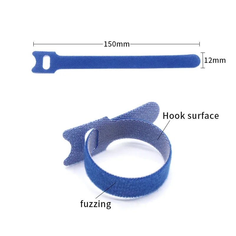 150MM Reusable Fastening Cable Ties Hook and Loop Tape Cable Straps Wire Ties Cable Management Adjustable Cord organizer