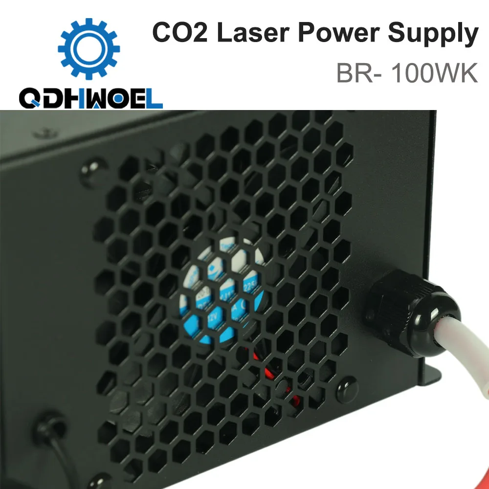 100W CO2 Laser Power Supply 220V BR-100WK High Voltage PSU for Glass Tube Engraver