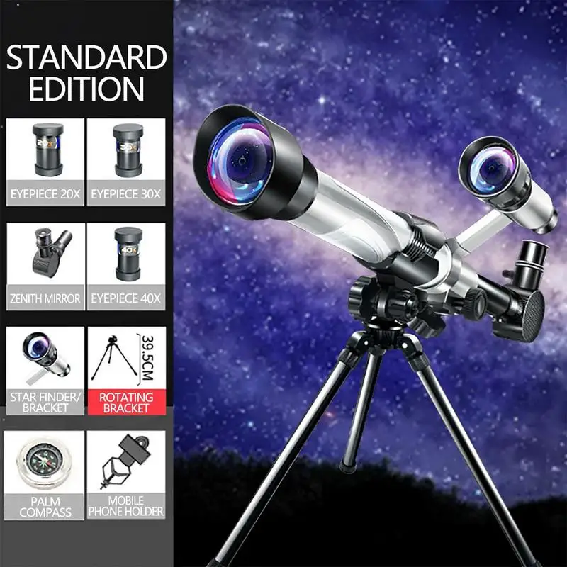 

Telescope For Stargazing Adjustable 60x Astronomical Telescope Refractor Telescope Large View Refracting Telescopes Educational