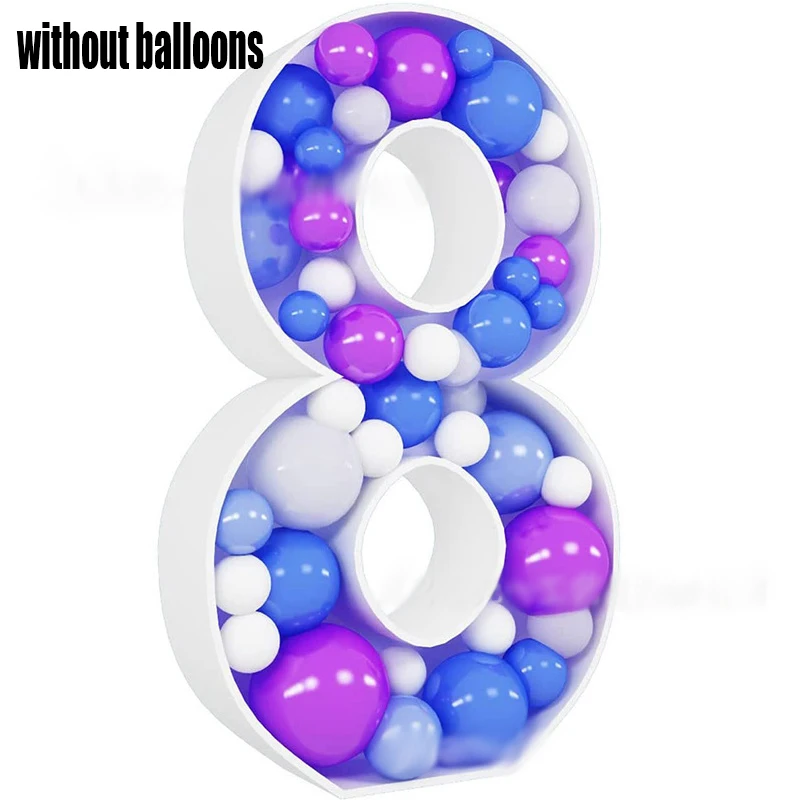 93 cm riesige Figur Ballonfüllbox 1. Geburtstag Ballon Nummer 18 20 30 40 50 Ballonrahmen Jubiläumsdekoration Babyparty – Detail 17