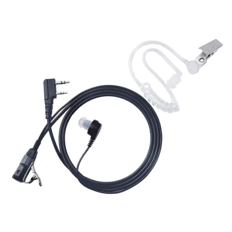 

K Port Air Acoustic Tube Walkie Talkie Headset PTT Mic Earpiece for Baofeng UV-5R 888s