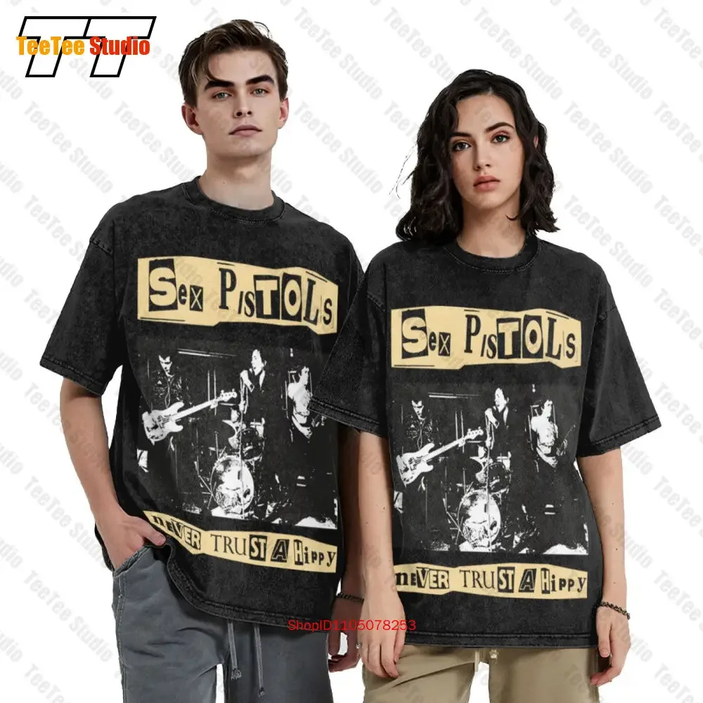 Sex Pistols Uk Punk Rock Band Sid Vicious Vintage Oversized T-Shirt 0YC8