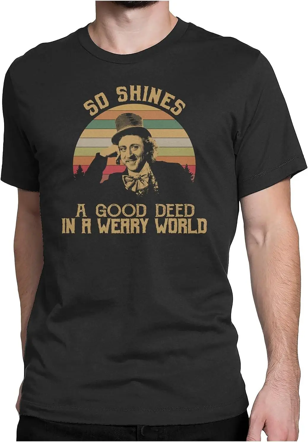 

Винтажная Ретро футболка с надписью «SO Shine A Good Action in A Weary World»