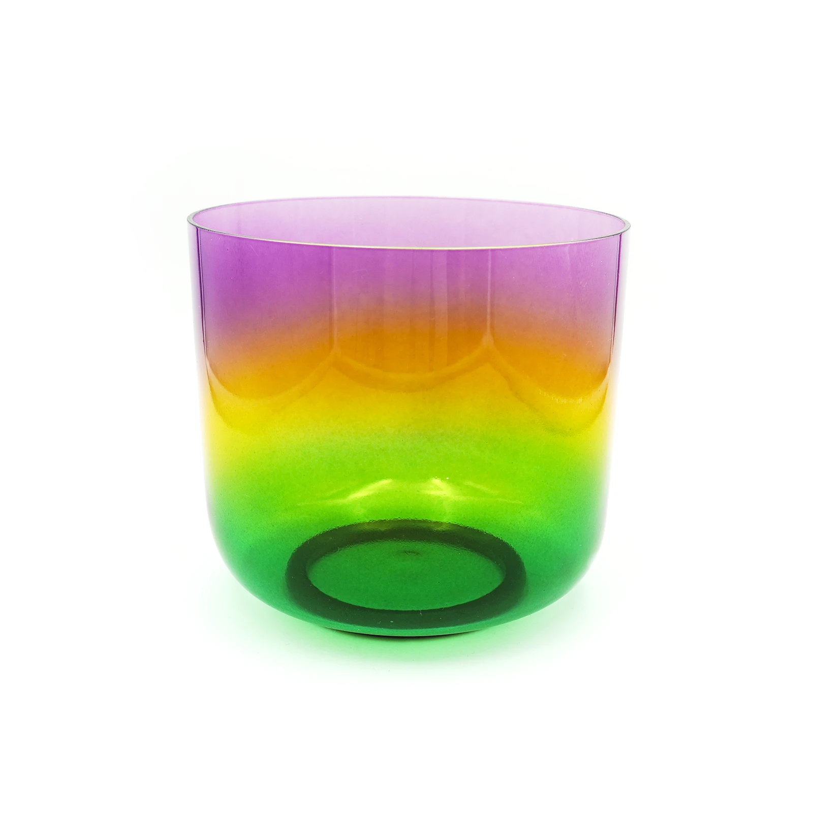 KVKA  6inch Rainbow Clear Crystal Singing Bowl for Sound Healing Meditation Yoga Sound Bath