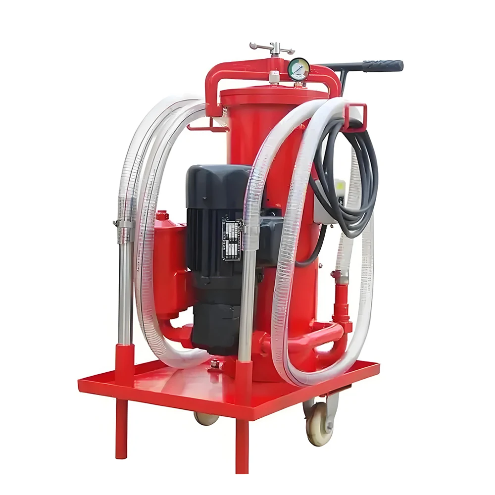 Hydraulic Vacuum Waste Oil Filter Machine Stainless Steel New XingMao Luc-16 Mobile Portable Small Cart Type Precise Filtration