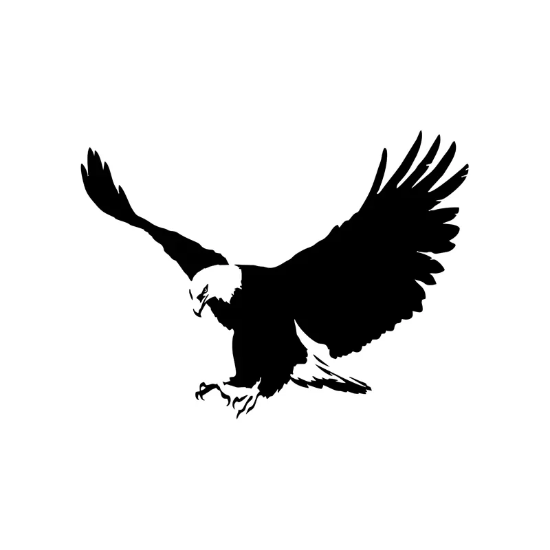 OFK interesante Animal Eagle vinilo Car-styling Car Sticker Decal negro/plata accesorios 16,9 CM * 12,5 CM