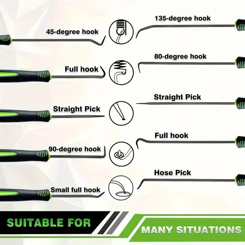 4/10 قطعة سيارة النفط ختم مفك مجموعة خرطوم إزالة هوك مجموعة O ختم طوقا مجتذب مزيل اختيار السنانير أدوات إصلاح الحرفية أداة اليد #3