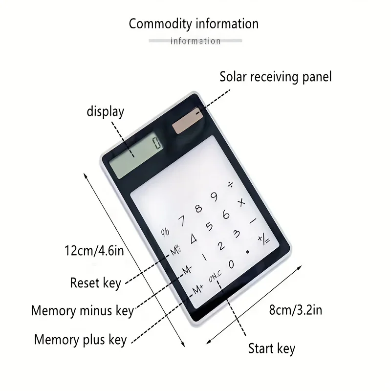 多機能ソーラー充電器,8桁のコンピューター,バッテリーなし,高tech,デスクトップ,コンピューター,色,新品,1個