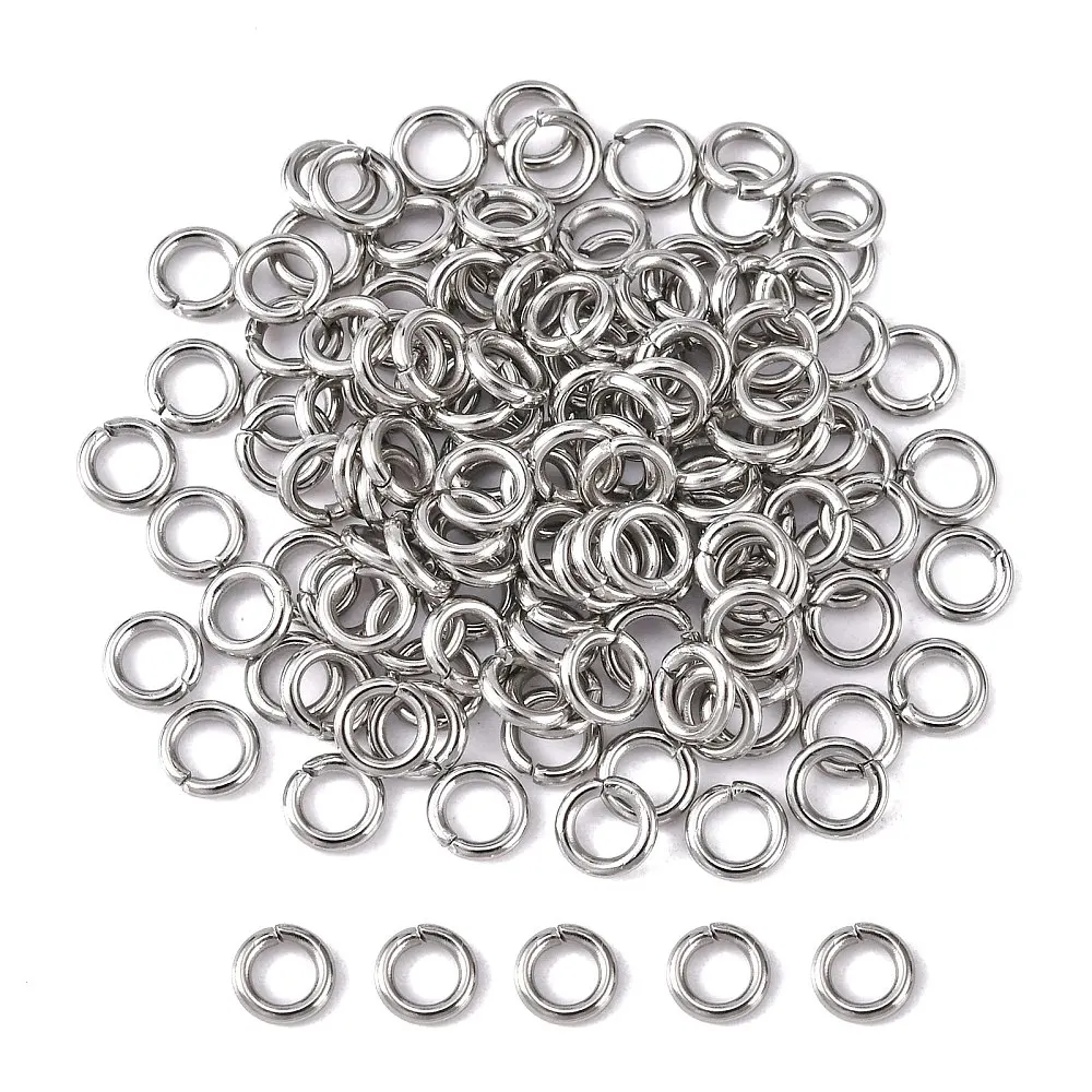 PandaHall 4000Pcs Stainless Steel Closed Unsoldering Jump Rings Oval Single Loop Split Rings for DIY Jewelry Making