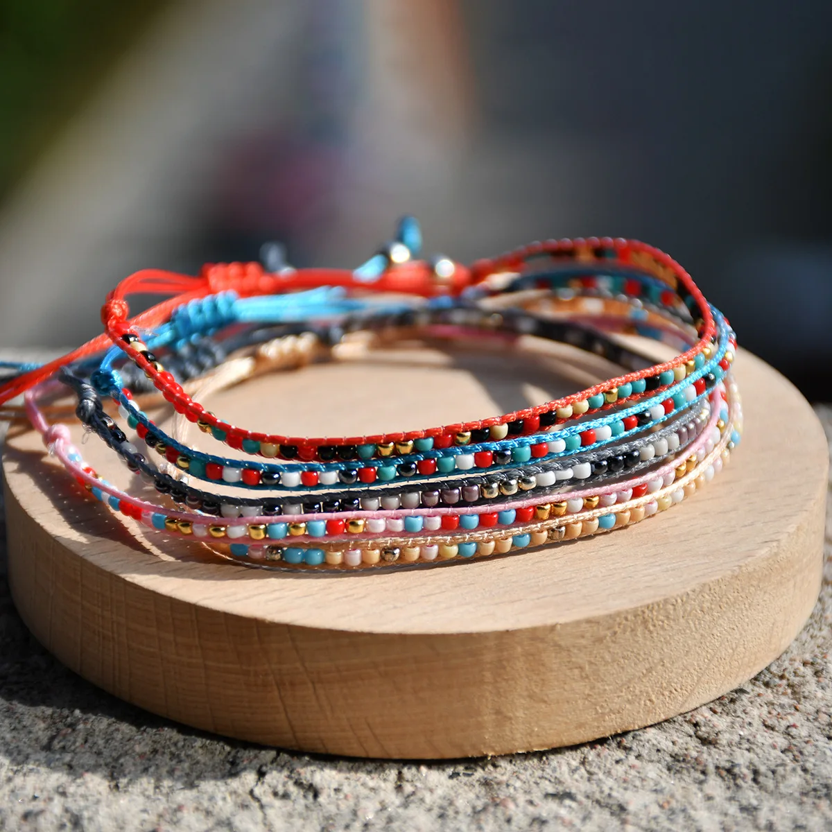 

PAPERPLUS | Boho Hand Rope for Women.and Girl. Miyuki Rice Bead.Colorful.1Pcs.Summer Beach Bracelets.Retro.Charms 2024