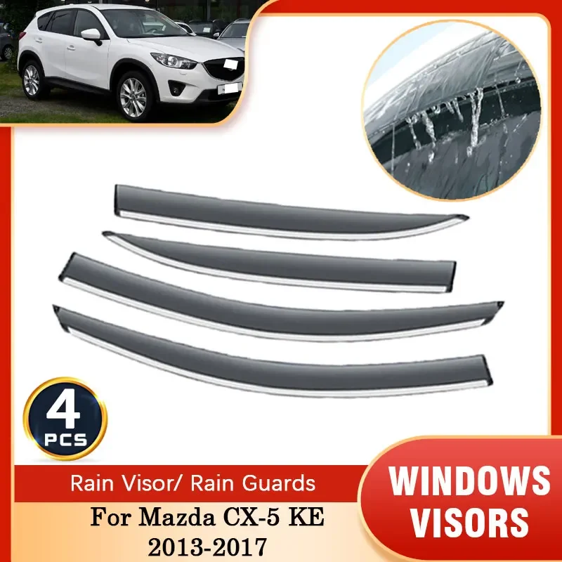 For Mazda CX 5 CX5 KE 2013~2017 Rain Sunshade Auto Window Visor Windshield Deflectors Protective Cover Ventilation Accessories