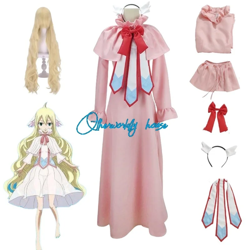 Женский костюм для косплея с париком и юбкой в стиле аниме