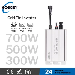 EOEXBY sieciowy słoneczna mikrofalownik MPPT inteligentny System Micro PV 300W 500W 700W DC 18V-50V do prądu przemiennego 120V/230V Auto