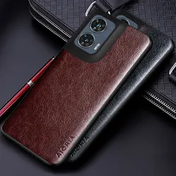 Luxury Leather Case For Motorola Edge 50 Fusion Pro Ultra Neo 5G Funda Business Solid Color Soft Tup&hard Pc Phone Cover Capa