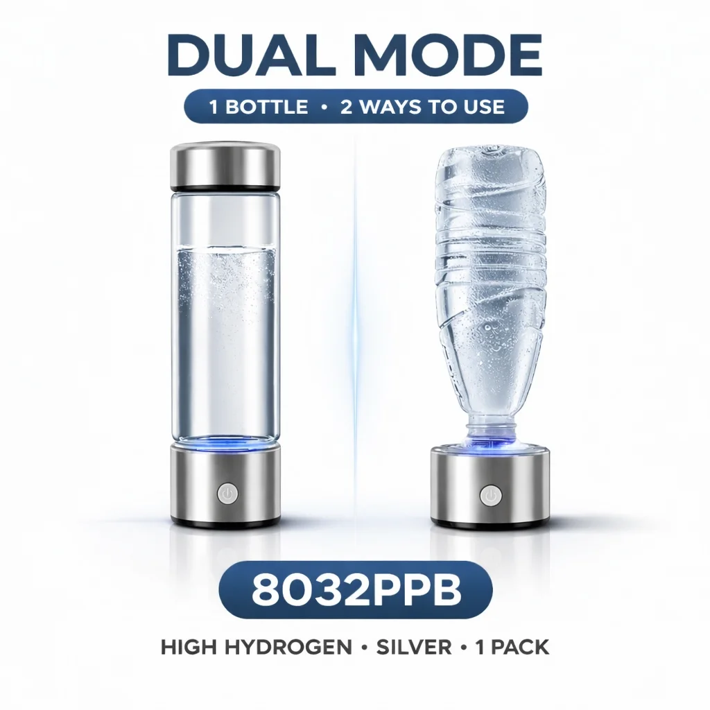 Draagbare waterstofwatergeneratorfles, oplaadbare elektrische alkalische waterionisatorbeker, waterstofrijk drinkgerei voor gezondheidszorg