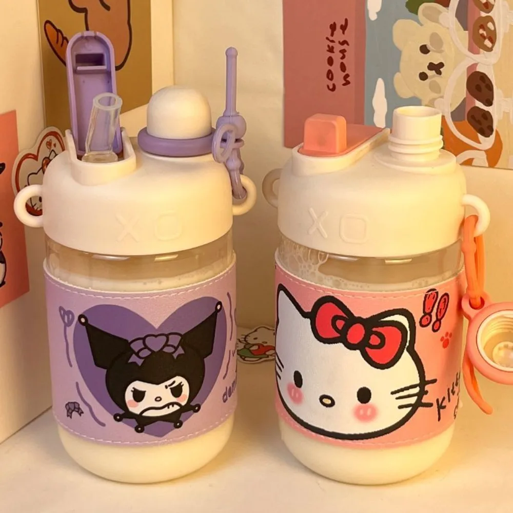 

600ml Cartoon Coolomi Pop-Up Spout Water Bottle with Handle and Drop-Proof Portable Water Bottle for Kids Gift for Boys and Girl