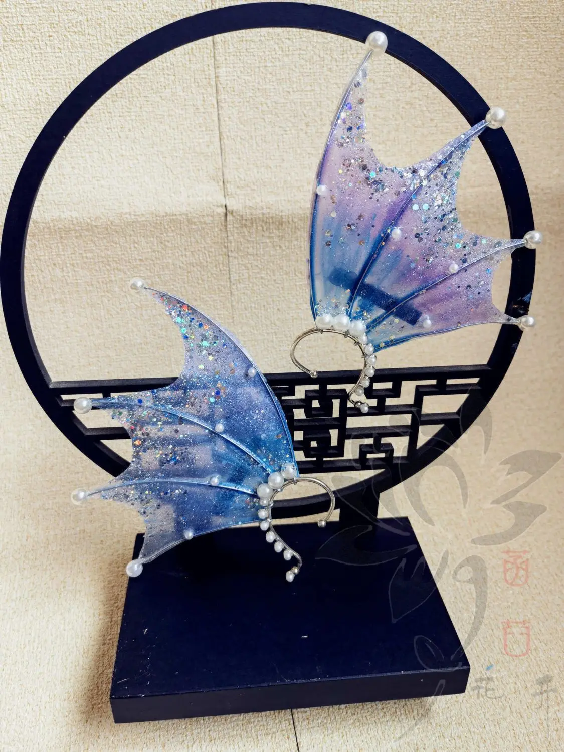 Novas orelhas de sereia cos gradiente orelhas de tubarão cocar fada feiticeiro acessórios para o cabelo orelhas de tubarão sereia adereços foto cosplay