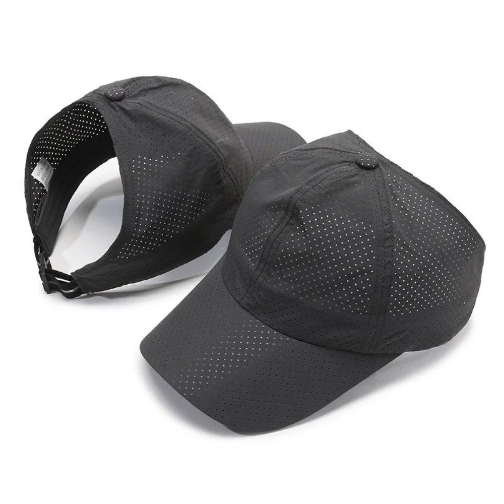 

New Solid Color Sun Cap Dry Quickly Casual Baseball Cap Breathable Adjustable Visor Cap Women