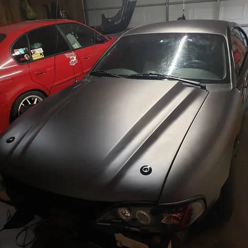 Imagen 2 del producto Rollo de envoltura de vinilo gris mate Gunmetal, película autoadhesiva, calcomanía, envoltura de vehículo y coche con liberación de aire