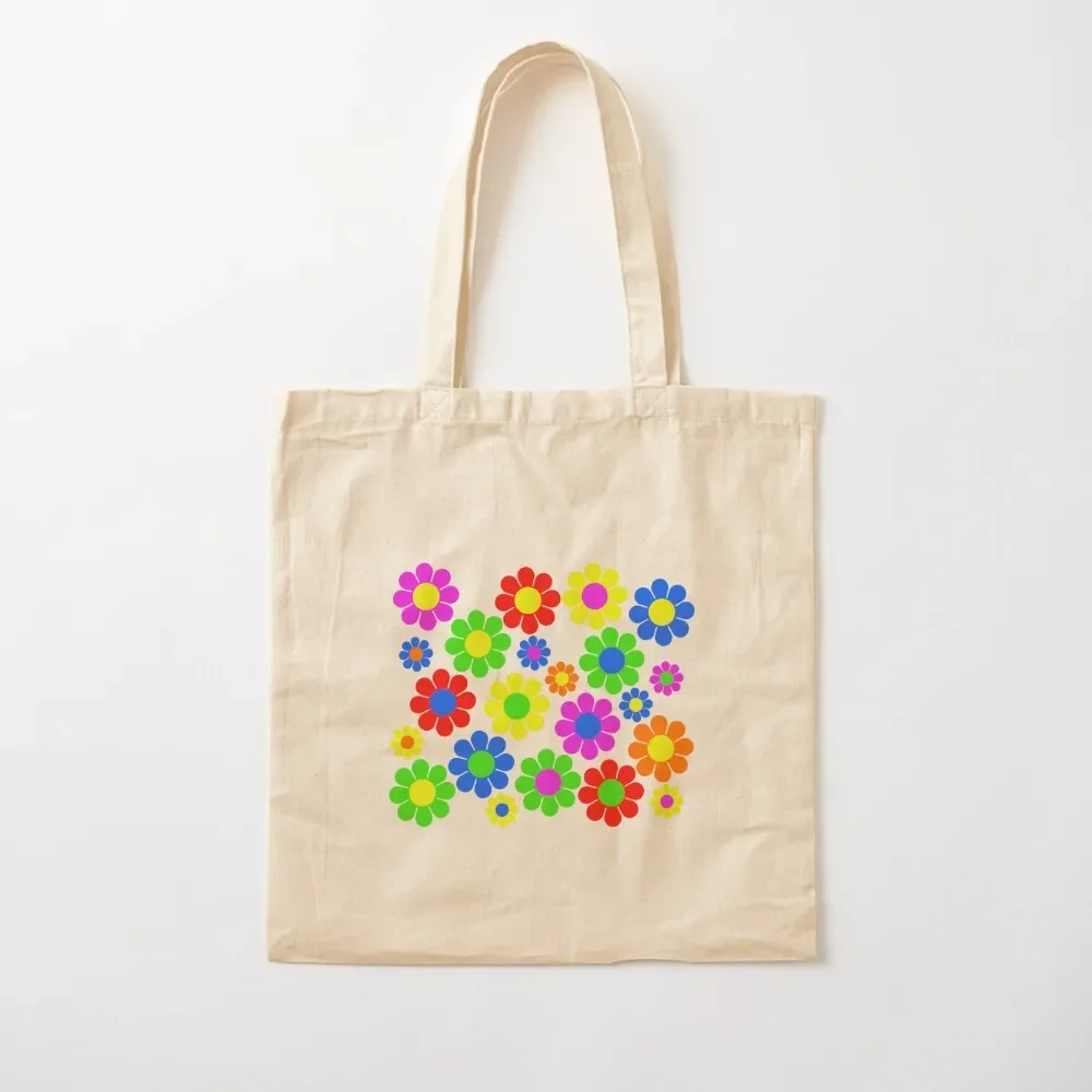 

Hippy Flower Daisy Spring Pattern Tote Bag custom tote bag reusable shopping bags Tote Bag