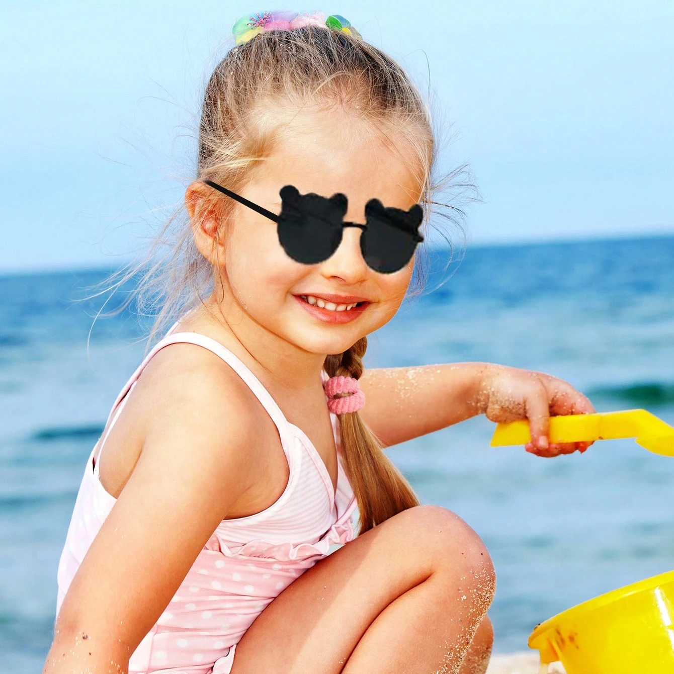 2/3 Stuks 2024 Nieuwste Schattige Beer Mode Bril Bescherming Brillen Kaart Alleen Tonen, Niet Verzending