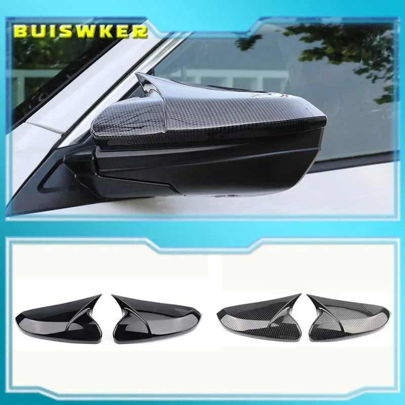 

Horn Shape ABS Carbon Fiber Style Rear View Side Mirror Cover Rearview Caps For Honda For Civic 10th 2016 2017 2018 2019 2020