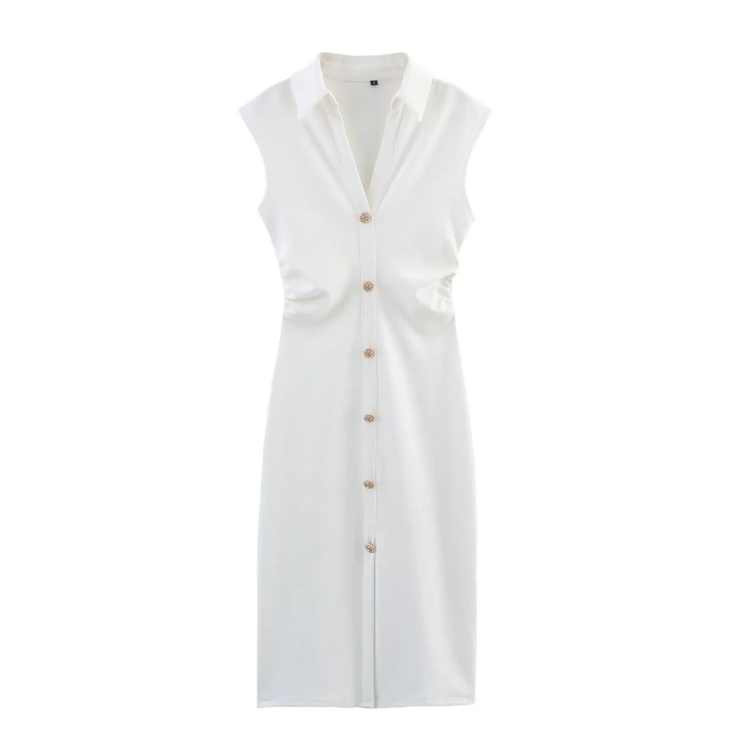 فستان حفلات صيفي أنيق مكشكش للسيدات لعام 2025، قميص ضيق بدون أكمام، بسيط وعصري