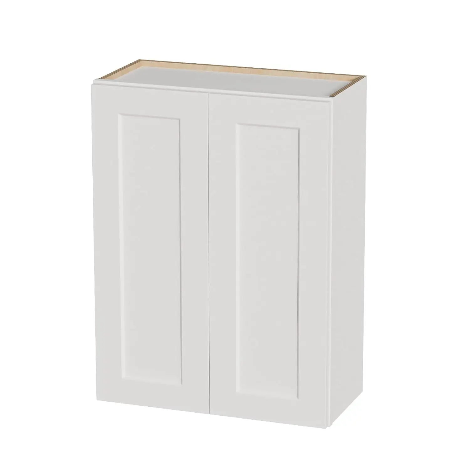 Wall Cabinet with Doors & Shelves, Solid Wood RTA Medicine Storage, 27Wx36Hx12D White Shaker, Customized