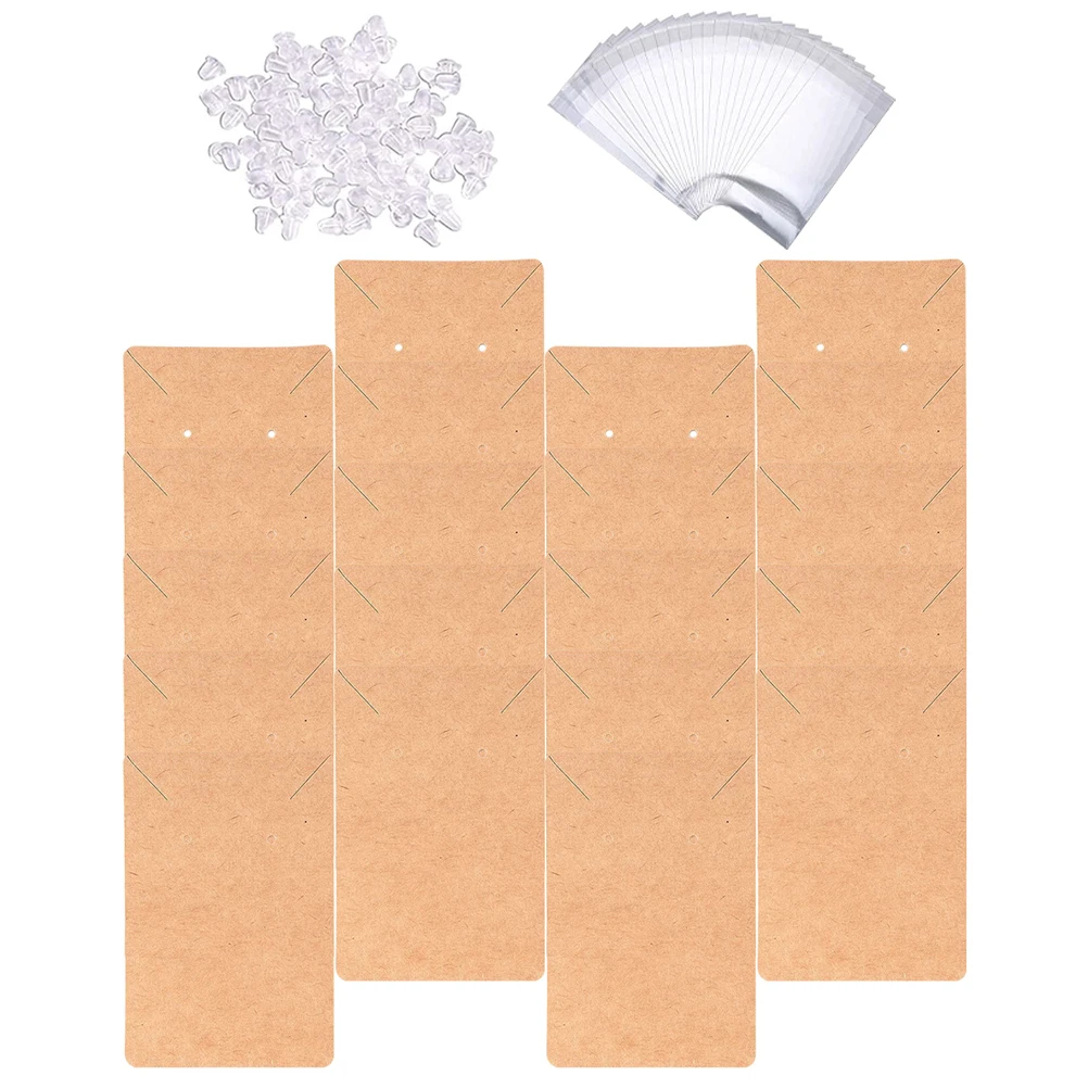 

1 set Earrings Cardboard Jewelry Display Holder Cards Necklace Paper Drawer Business Use Silica Gel Small Portable for Necklace