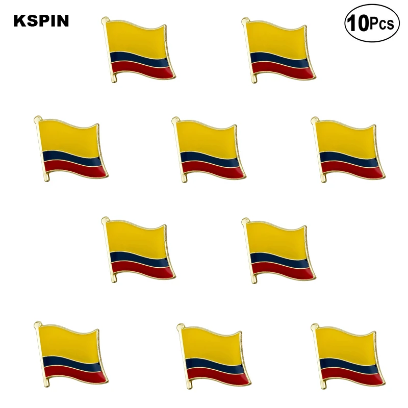 Kolumbien Flagge Revers Pin Flagge abzeichen Brosche Pins Abzeichen 10Pcs viel