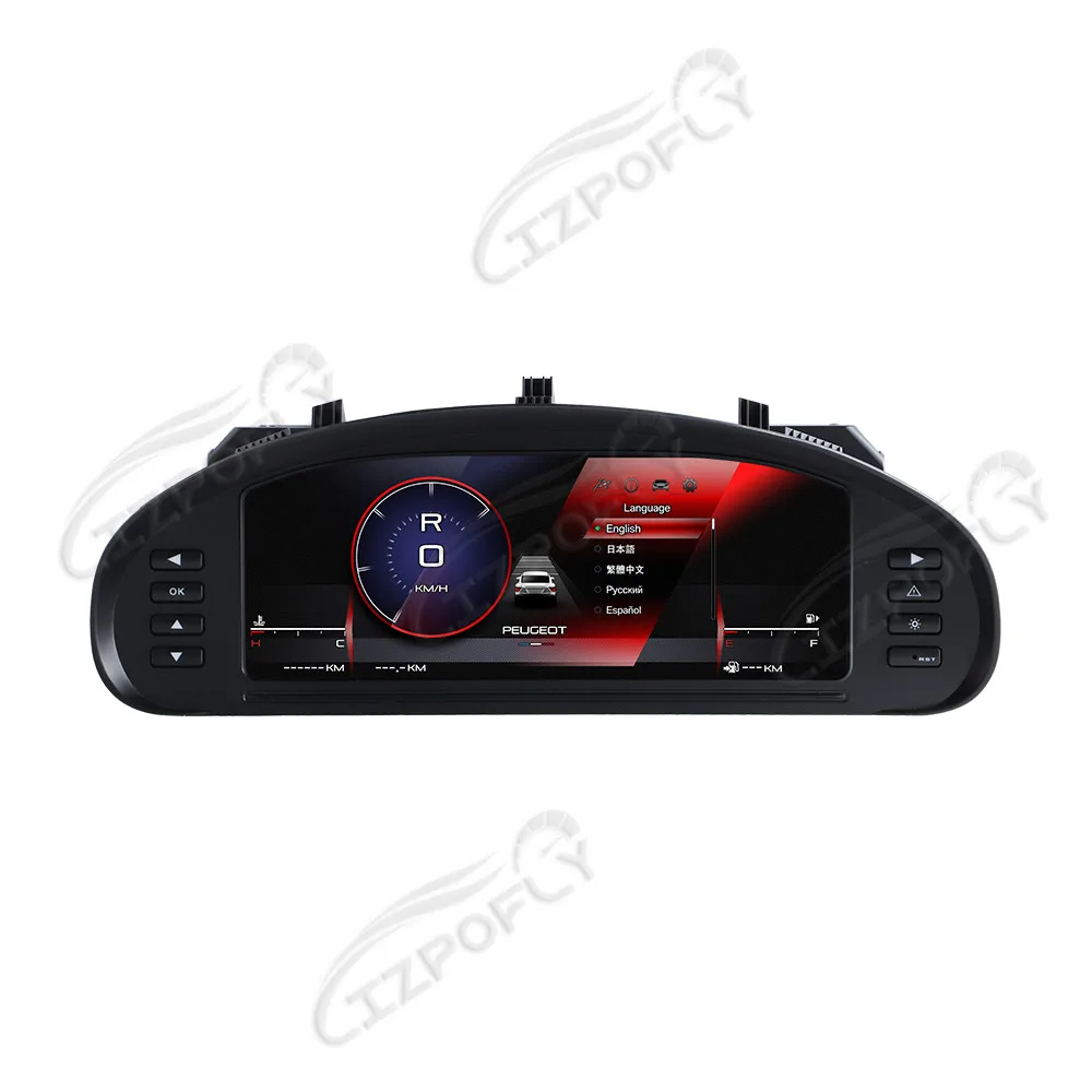 LCD Speedometer Car Dashboard For Peugeot 407 2004-2010 Digital Cluster Virtual Cockpit Instrument Display Panel GPS Linux