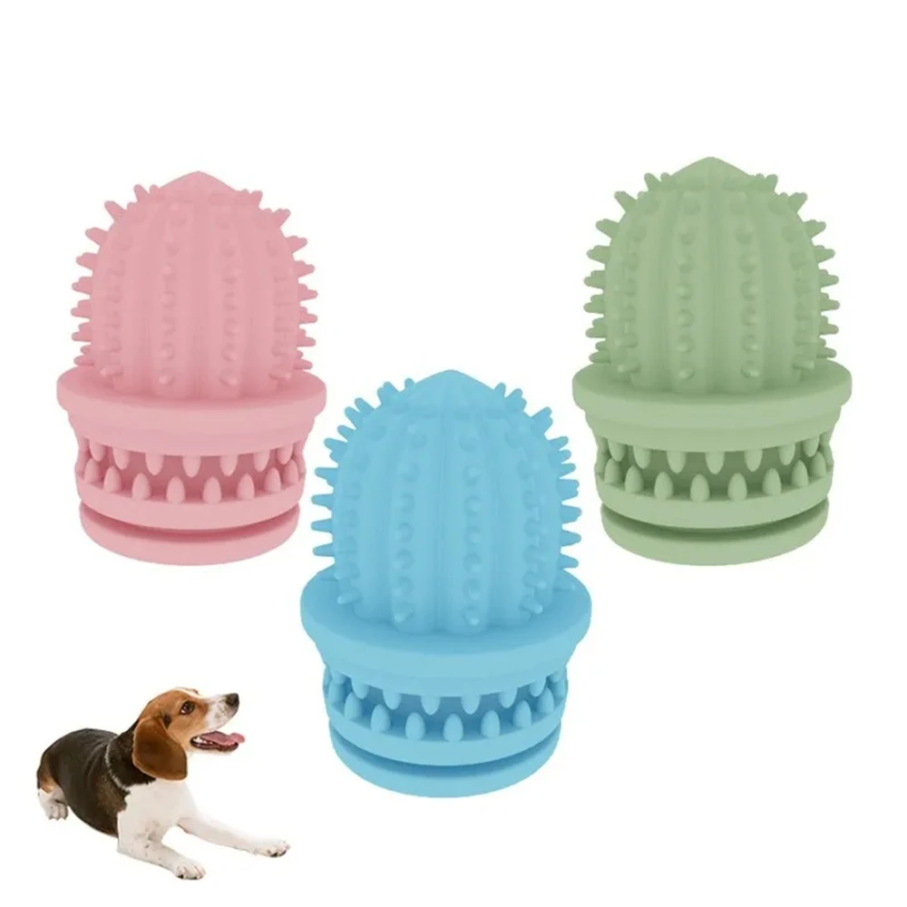 Dog Chew Toys, Bite Resistant Molar Teethbrush, Cactus Shaped Rubber, Dog Supplies eeth Cleaning Tet Toy, Interactive Playthings