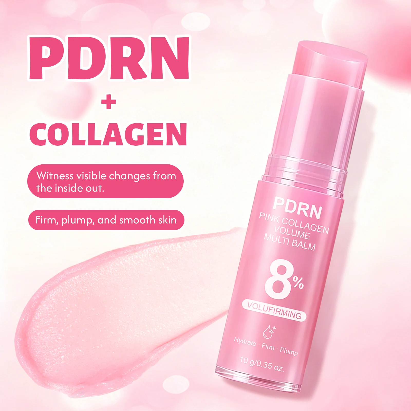 10g PDRN Collagen Multi Balm Stick Retinol Peptide Firming Plumping Smooth Fine Lines Full Face Skin Care