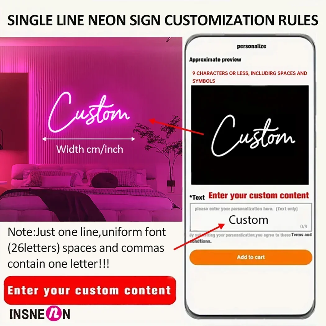 Personalizado led sinal de néon nome logotipo presente para crianças nome personalizado casamento arte da parede decoração sala ambiente luz néon personalizado