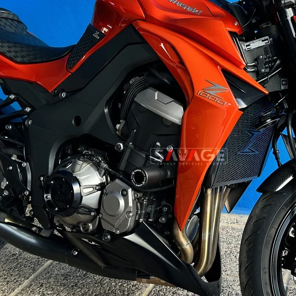 الإطار المنزلق تحطم حامي لكاواساكي Z1000 Z1000R Z 1000 R دراجة نارية الملحقات السقوط حماية المحرك مكافحة تحطم الوسادة