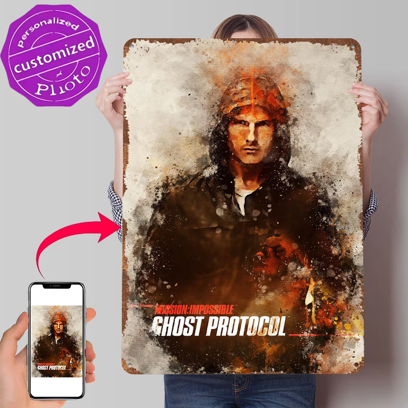 Ghost Protocol Metal Poster Customized Wall Art Retro Vintage Tinplate Signs for Interior Gaming Decoration Room Bar Accessories