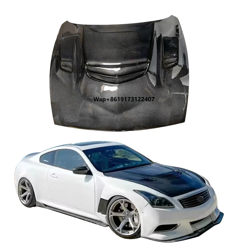 

Wholesale Customized XSJ Style Black Front Real Carbon Fiber Bonnet Hood for 370Z Carbon Fibre Hood Upgrade