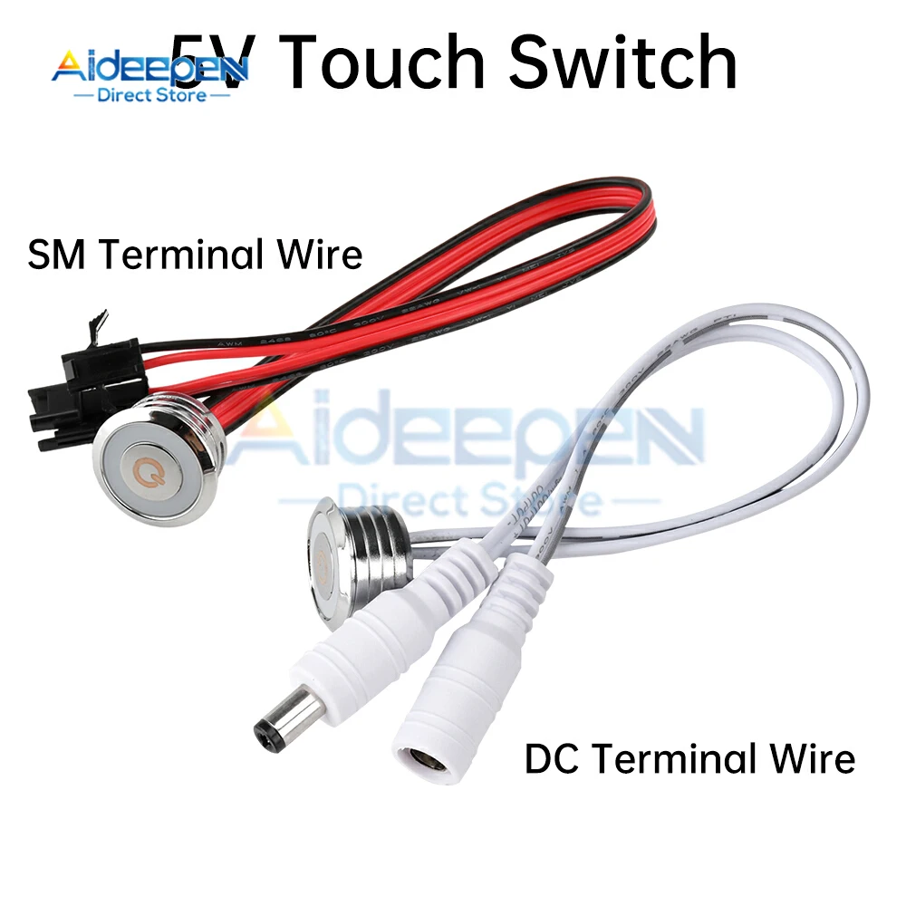 Universal Touch Control Switch DC 3.7-24V 60W/100W Load Memory Function Embedded Design Smart Dimming Light Control