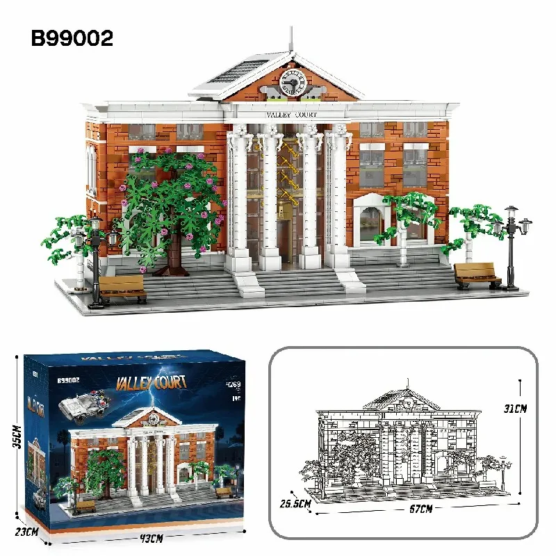4269 PCS Movie Future Valley Court Building Blocks City Architecture House Modular Assembly Brick Model Kit Xmas Adult Kid Gift