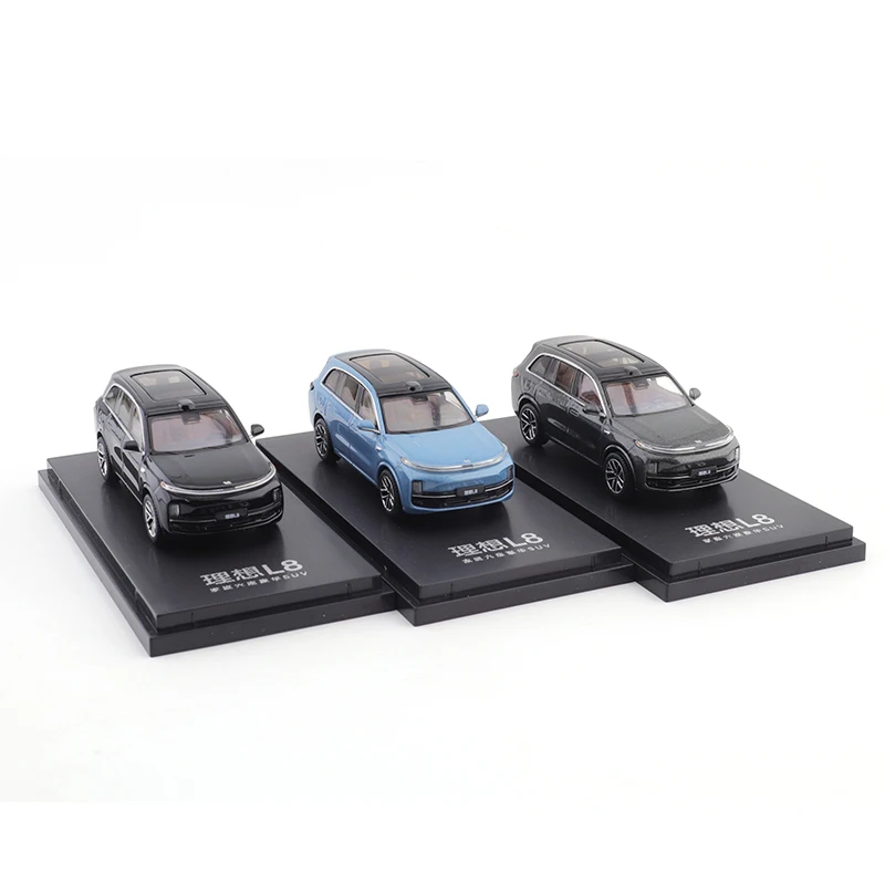 Li auto l8 modelo de carro 1/64 liga veículo motorizado diecast metal modelo crianças brinquedos para meninos amigos presentes coletar ornamentos