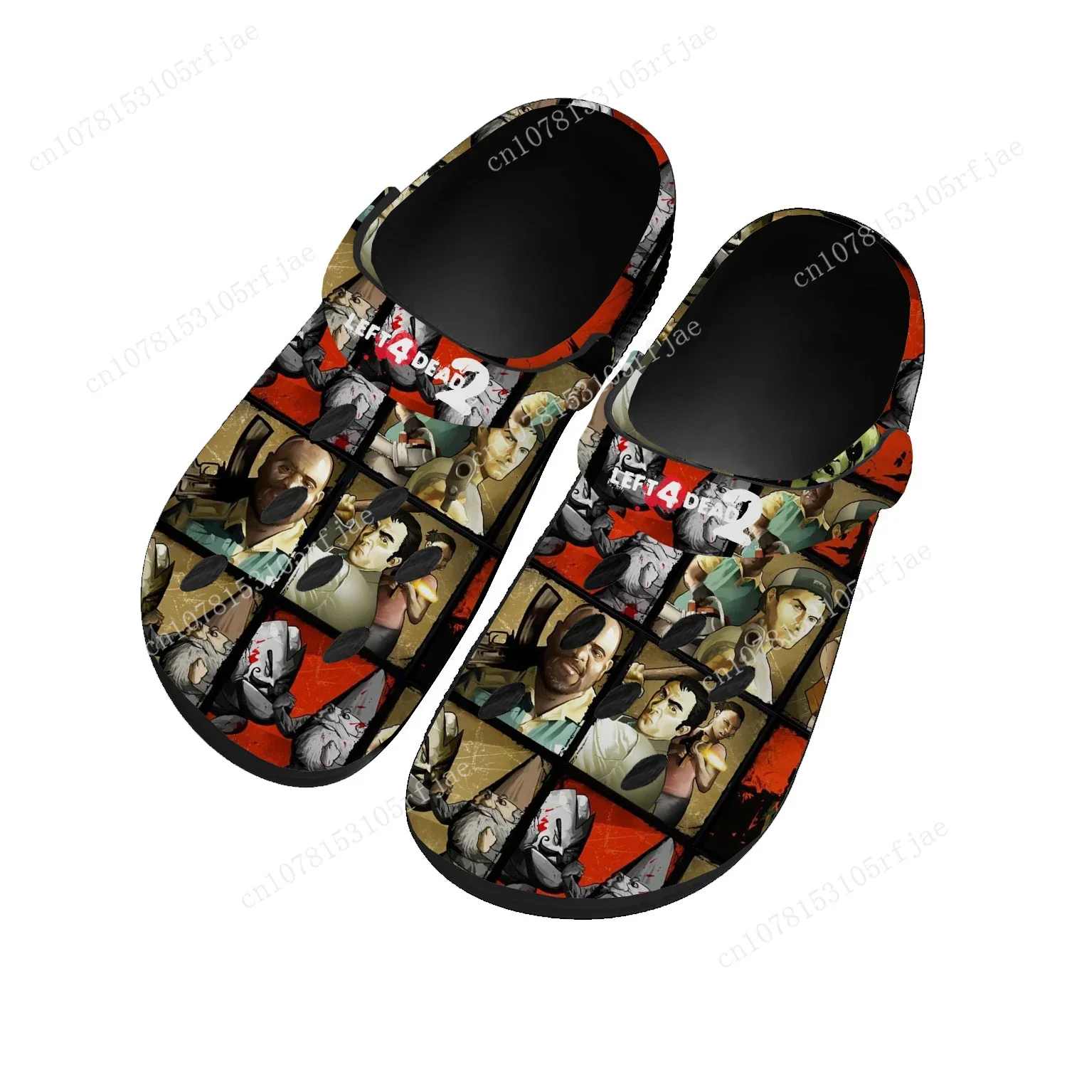 

Left 4 Dead 2 Home Clogs Cartoon Game Mens Womens Youth Boys Girls Sandals Shoes Garden Bespoke Custom Shoes Beach Hole Slippers