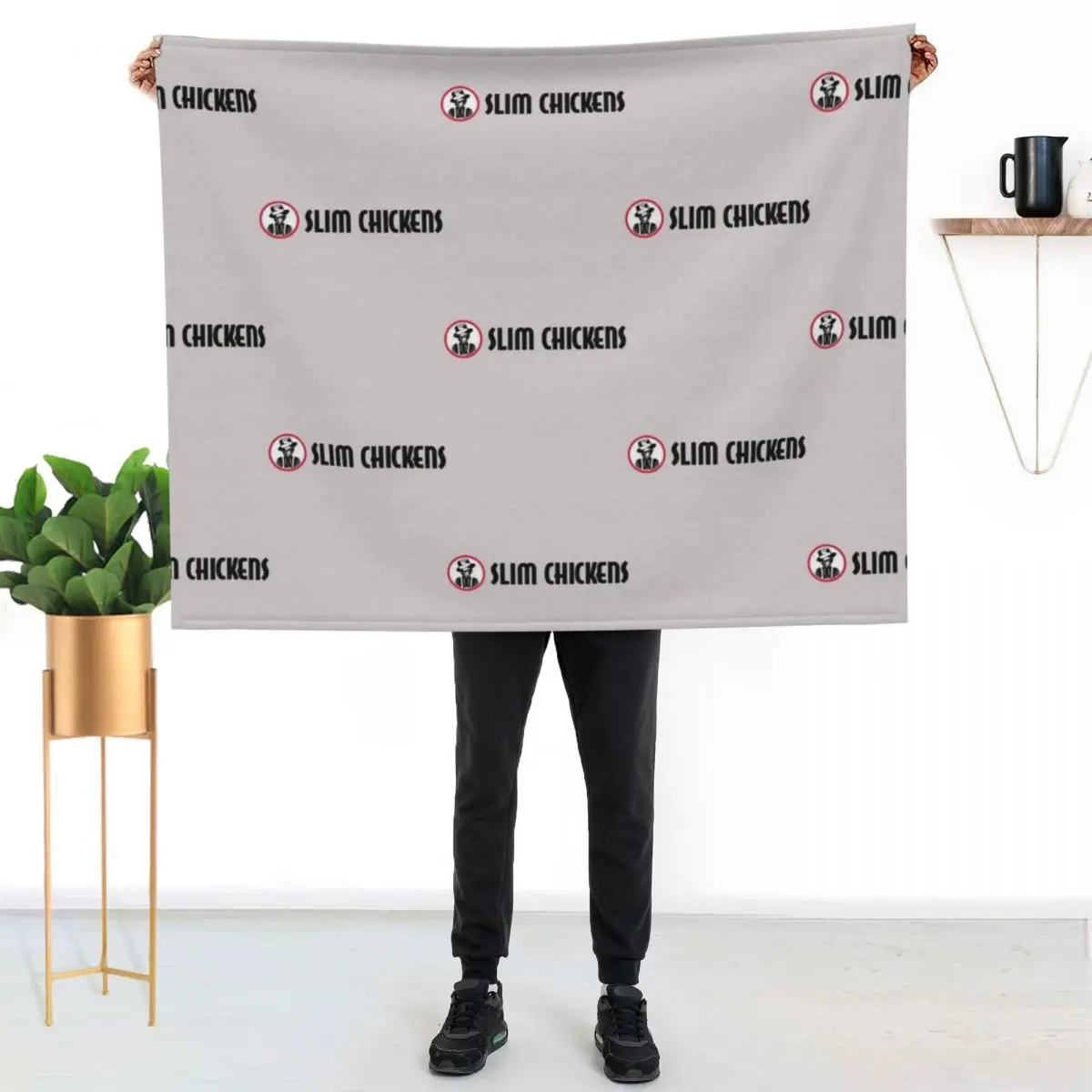 Slim Chickens Cafe Throw Blanket Lightweight Warm Blanket for Indoor Outdoor Use