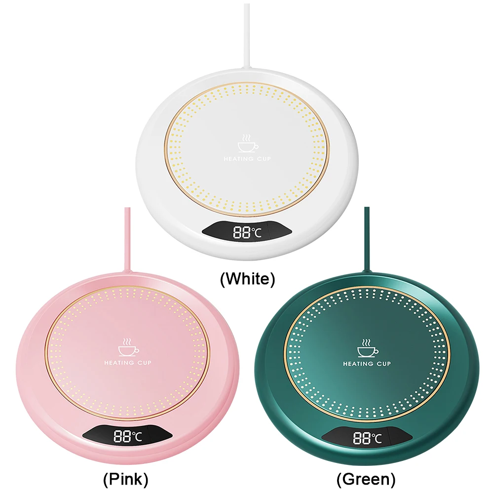 القهوة مدفأة القدح 3 إعداد درجة الحرارة لوحة التدفئة السيارات اغلاق كوب محمول دفئا USB التوصيل للسفر مكتب عمل الاستخدام المنزلي