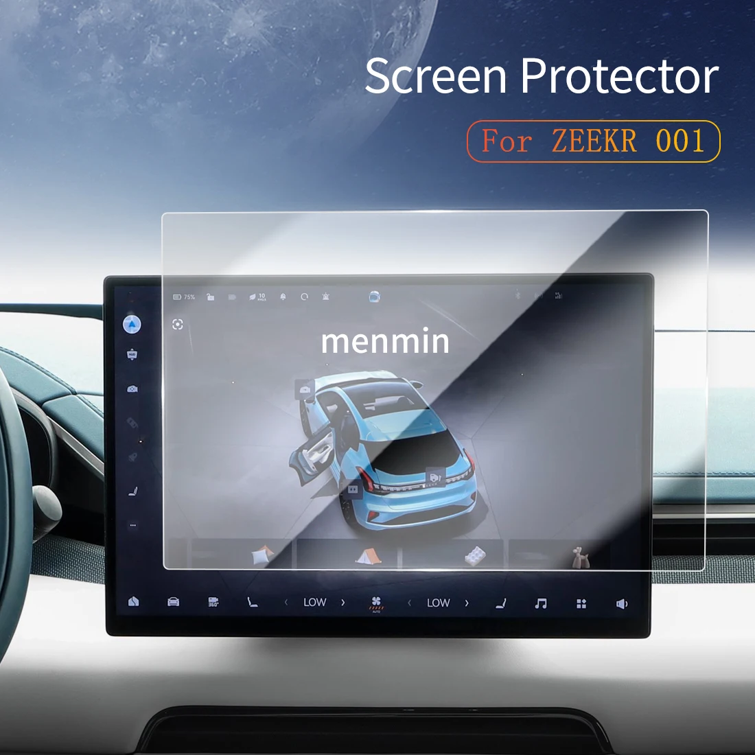 

Автомобильные наклейки Dash Carplay, зеркало, защита экрана, дисплей, закаленное стекло, защитный автомобиль для 24 ZEEKR 001