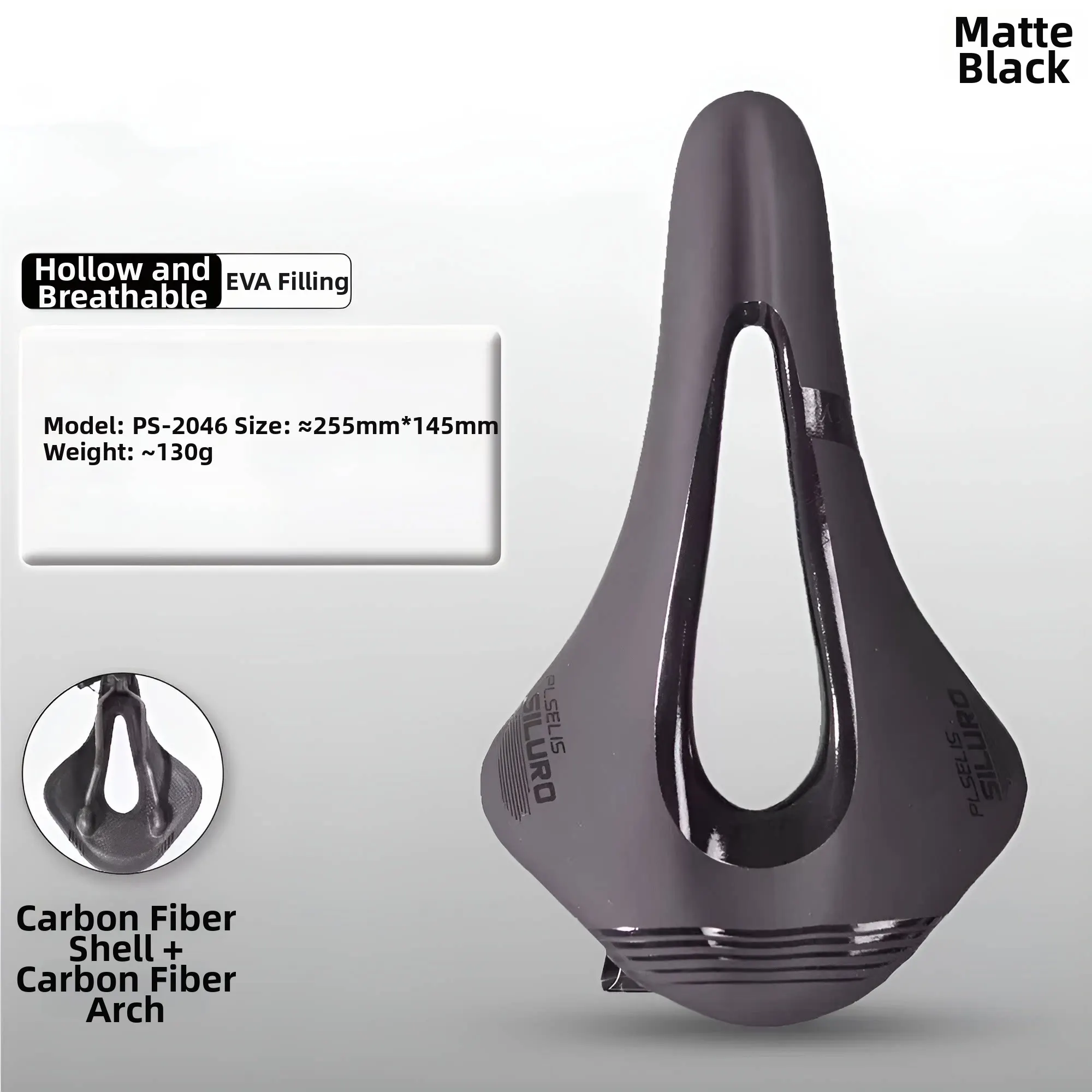 

Bicycle Saddle Carbon Fiber Anti-Slip for Mountain Road Bike Cycling Comfortable Ergonomic Durable