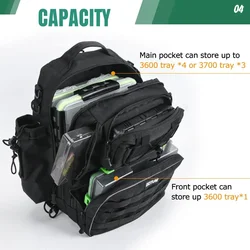 Goture Mochila de pesca impermeable gran capacidad multifunción