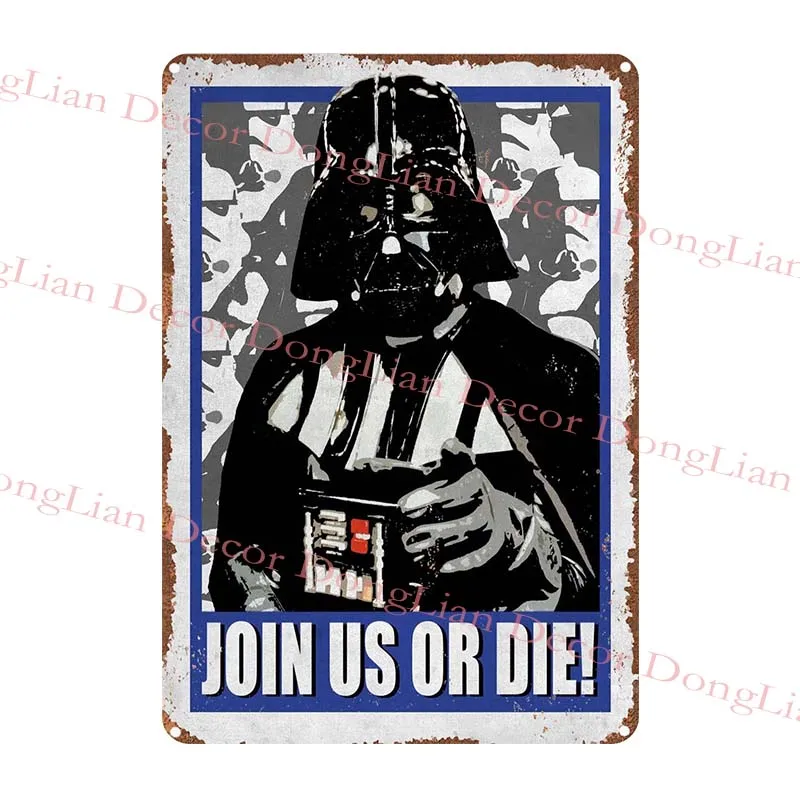 MINISO Retro Metal Poster Anime star Vintage wars Tin Sign Cinema Wall Art Decorative Plate For Home Room Decor Aesthetic Gift