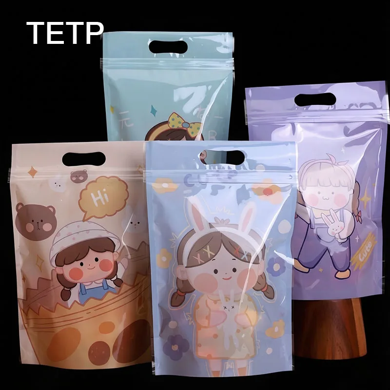 

TETP Cartoon Girl Snack Bags Children's Day Baby Shower Gift Decoration Handmade Nougat Snowflake Crisp Cookies Packaging